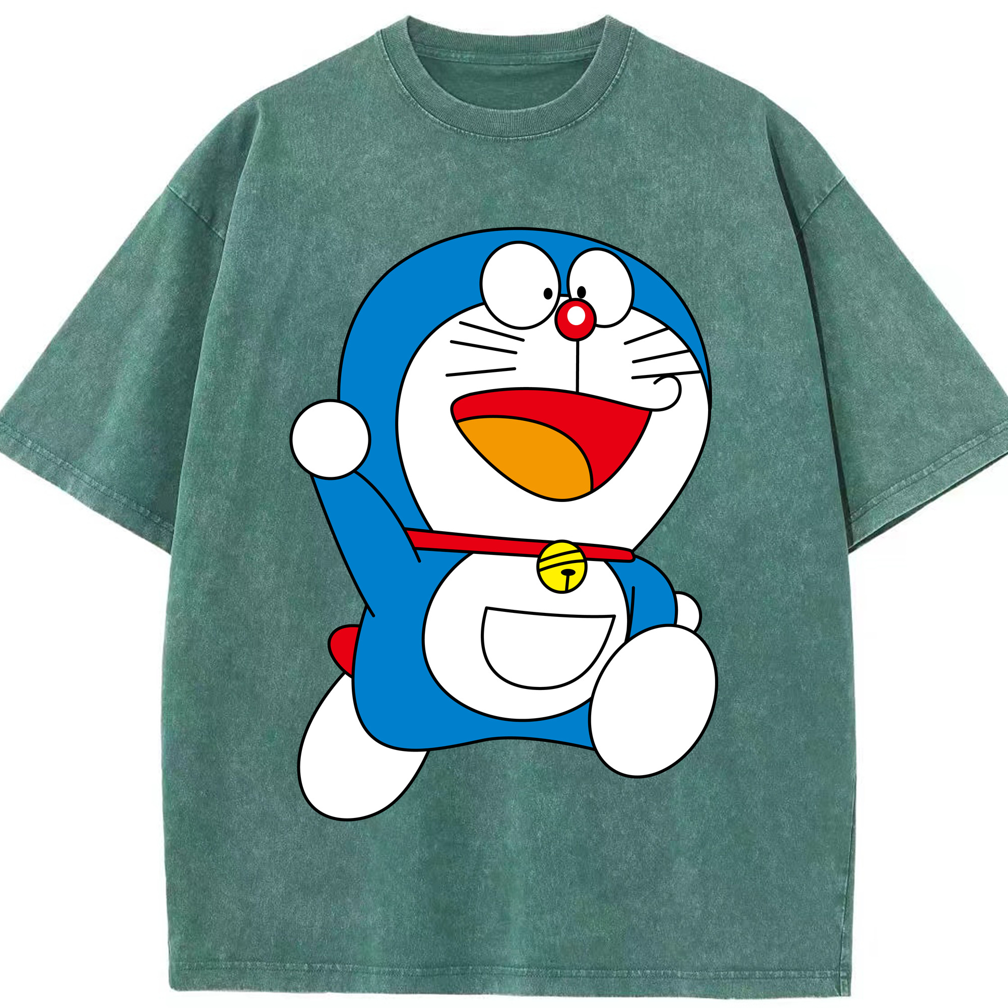 （画像用） ドラえもん Doraemon 綿100% ヴィンテージ風 半袖Tシャツ（フロントプリント）